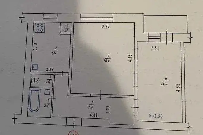 Зображення Полтава, 2x кімнатна квартира - Продаж, -,