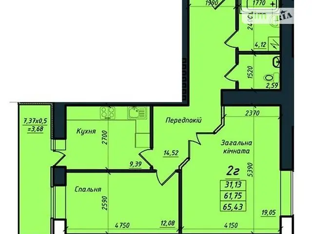 Зображення Полтава, 2x кімнатна квартира - Продаж, Нікітченка (Джохара Дудаєва) вул.,