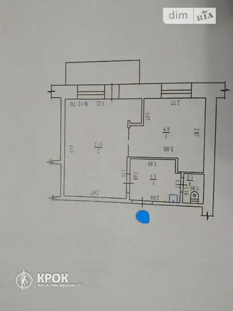 Зображення Полтава, 1 кімнатна квартира - Продаж, Алмазна вул.,