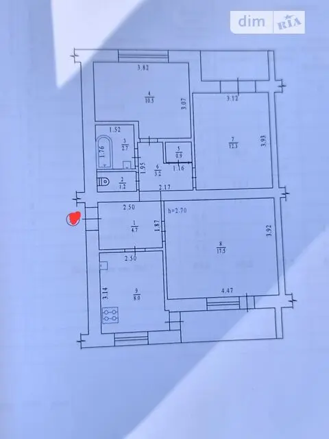 Зображення Продаж 3 - кімнатної квартири, площею - 65 кв.м., мікрорайон - Центр