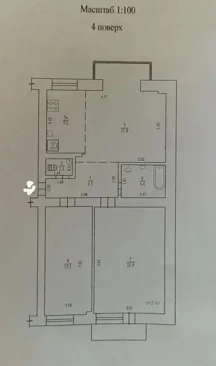 Зображення Продаж 3 - кімнатної квартири, площею - 81 кв.м., мікрорайон - Центр